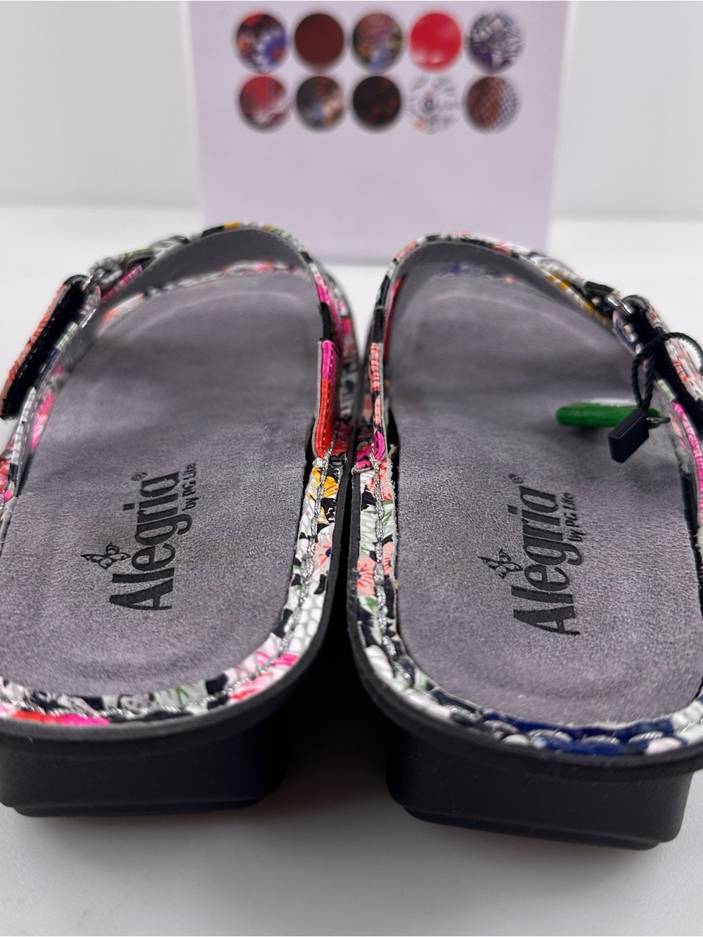Alegria Vio-725 Sandals Floral Leather Sz 36 Women’s 6 6.5 Pink Violette - Picture 5 of 7